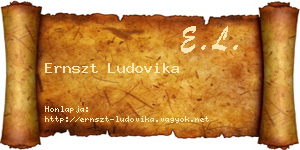 Ernszt Ludovika névjegykártya